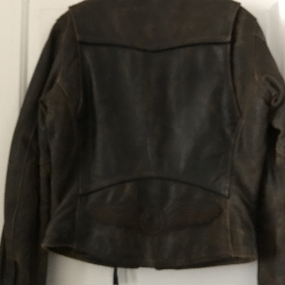 Harley Davidson Distressed leather jacket.